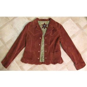 Women’s Genuine Suede Scalloped Bottom Jacket Sz L
